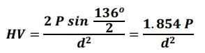 how to read vicker hardness test